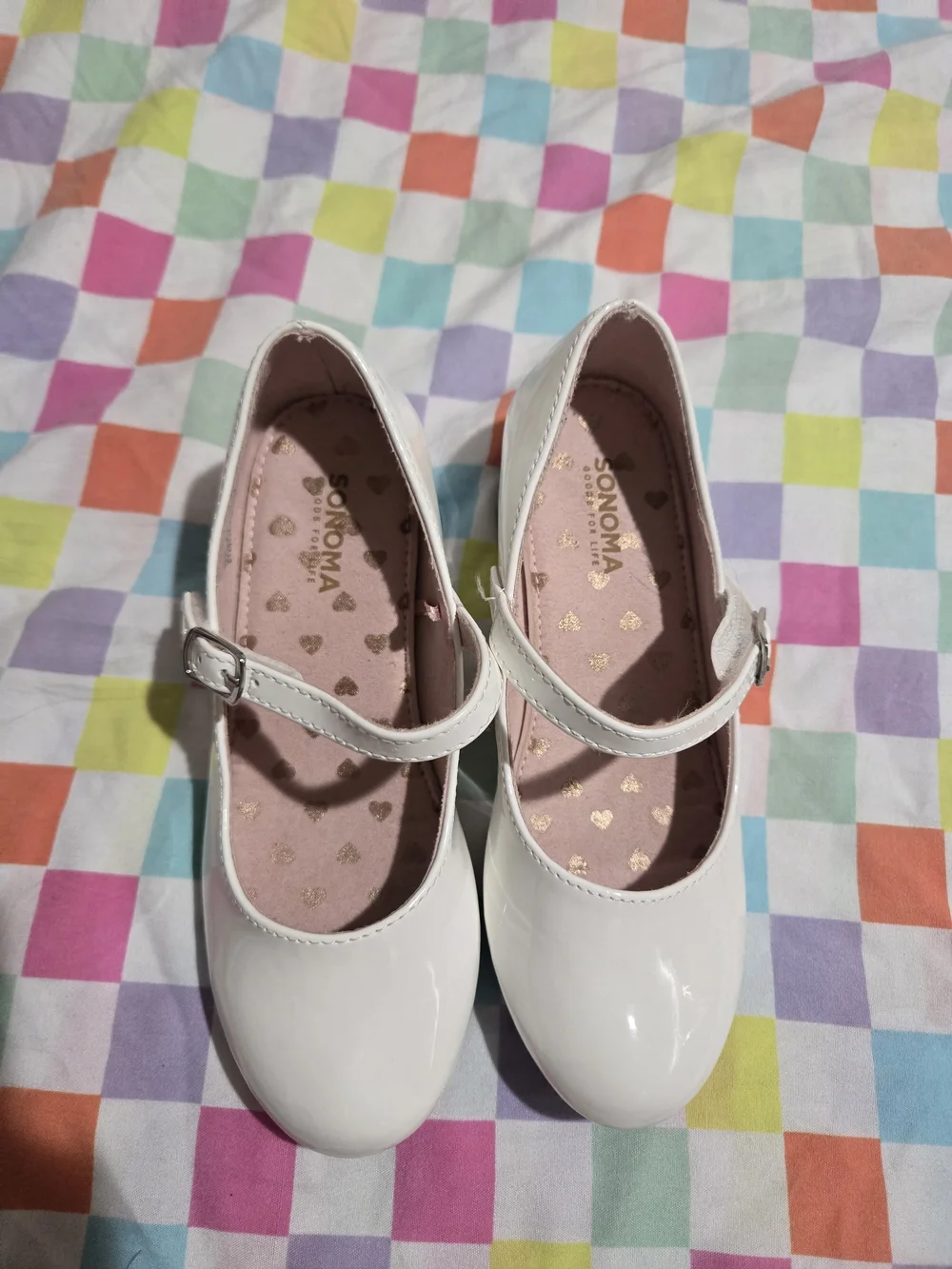 Sonoma White Patent Mary Jane Heels for Girls